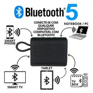 Caixa De Som Bluetooth Go 3 7.1 - Preto